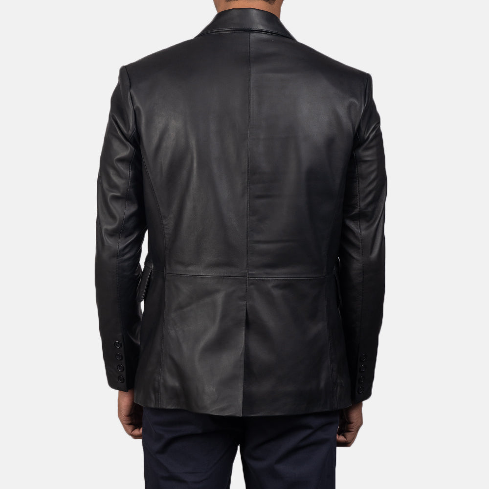 PRINDA Black Leather Blazer