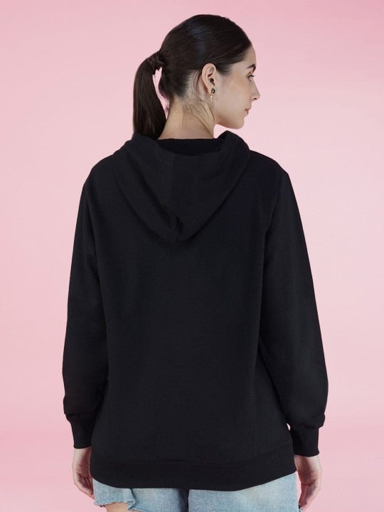 Graphic Printed Hooded Oversized Navy Blue Hoodie for Women – Trendy Streetwear in Pakistan | PRINDA