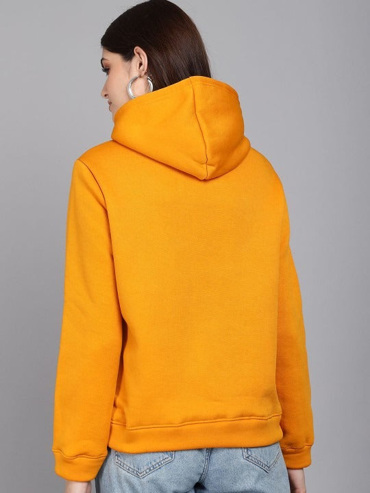 Women Hooded Long Sleeves Yellow Hoodie – Casual Pullover Sweatshirt for Pakistan | PRINDA