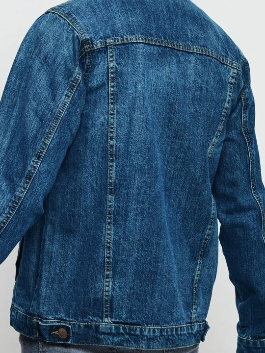 Men's Solid Denim Jacket – Classic Casual Style for Pakistani Weather | PARINDA