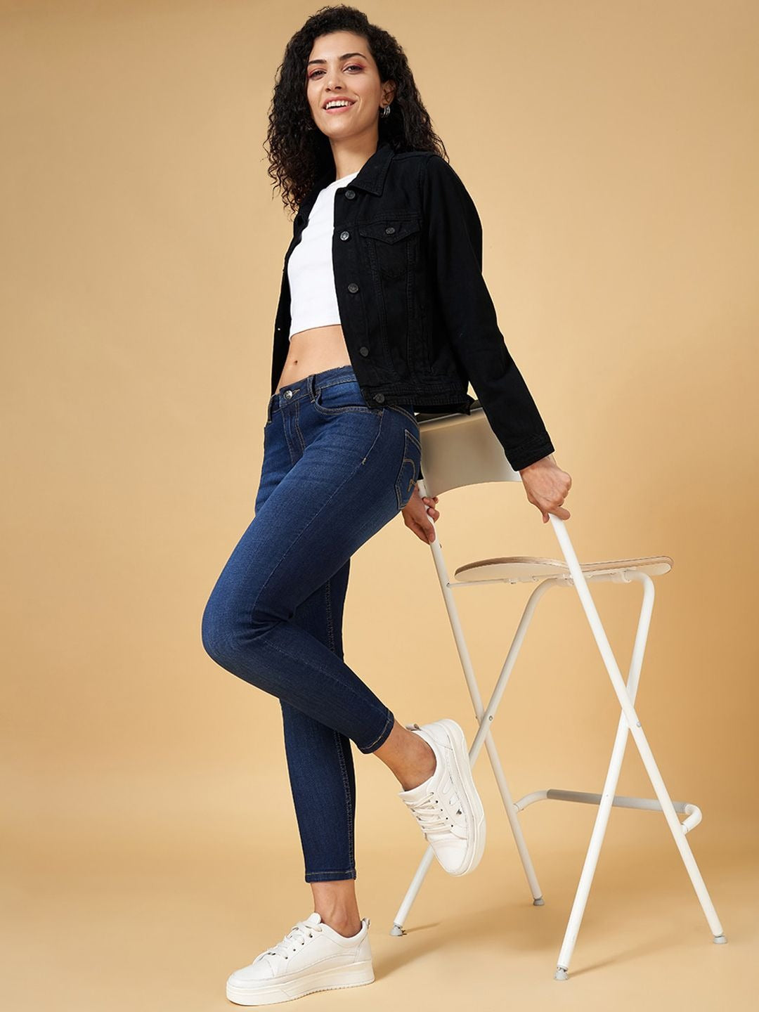 Spread Collar Pure Cotton Denim Jacket – Breathable Pure Cotton Trucker for Pakistan | PARINDA