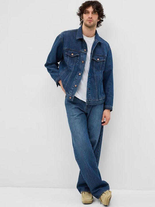 Men Solid Denim Jacket – Stylish, Breathable Outerwear for Pakistan | PARINDA