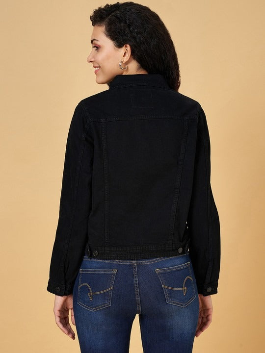 Spread Collar Pure Cotton Denim Jacket – Breathable Pure Cotton Trucker for Pakistan | PARINDA
