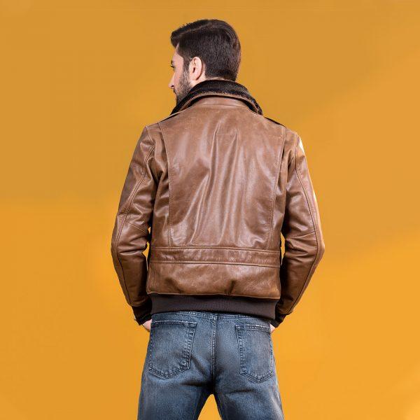 PRINDA Aviator Genuine Men's Leather Jacket
