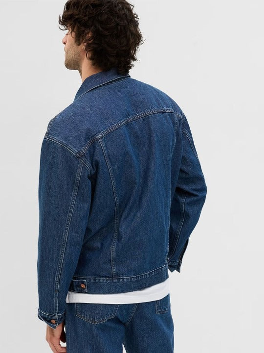 Men Solid Denim Jacket – Stylish, Breathable Outerwear for Pakistan | PARINDA