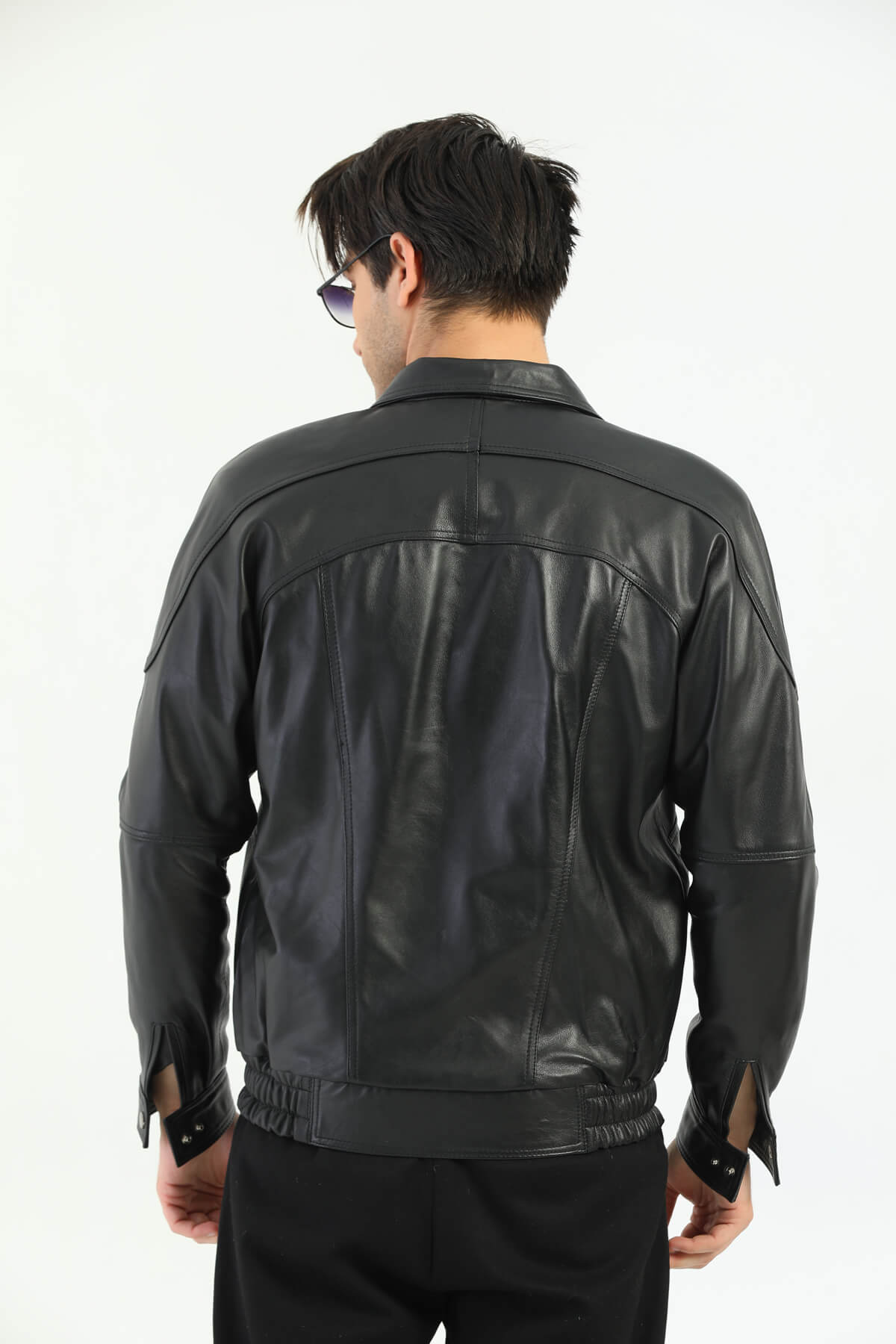 Rovigo Black Leather Jacket For Men