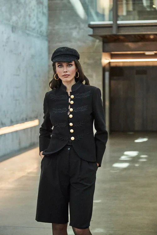 PRINDA Black Military Women Blazer