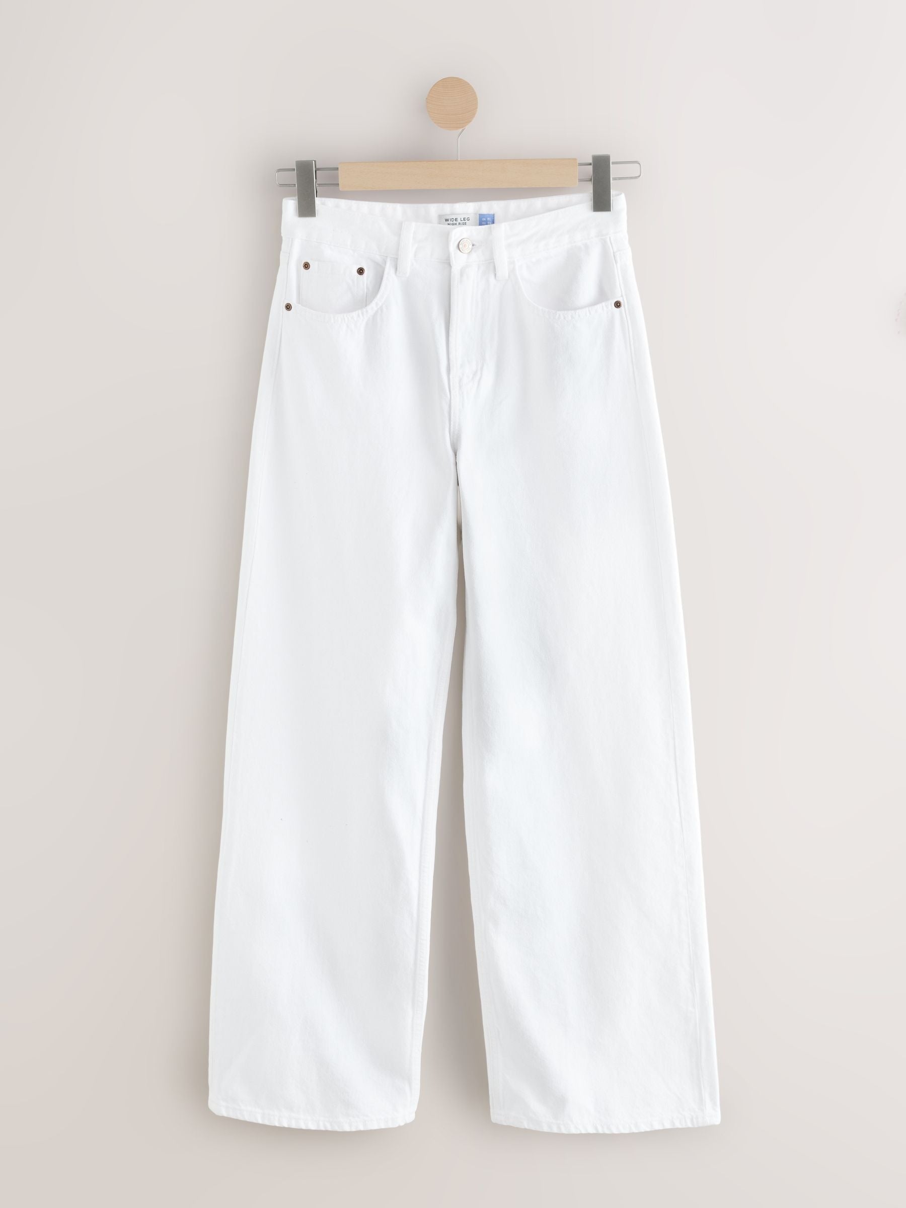 Women White Wide Leg Jeans – Elegant High Waisted Denim Pants for Stylish Outfits in Pakistan | PRINDA