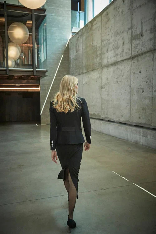 PRINDA Black Blazer with Silver Embroidery