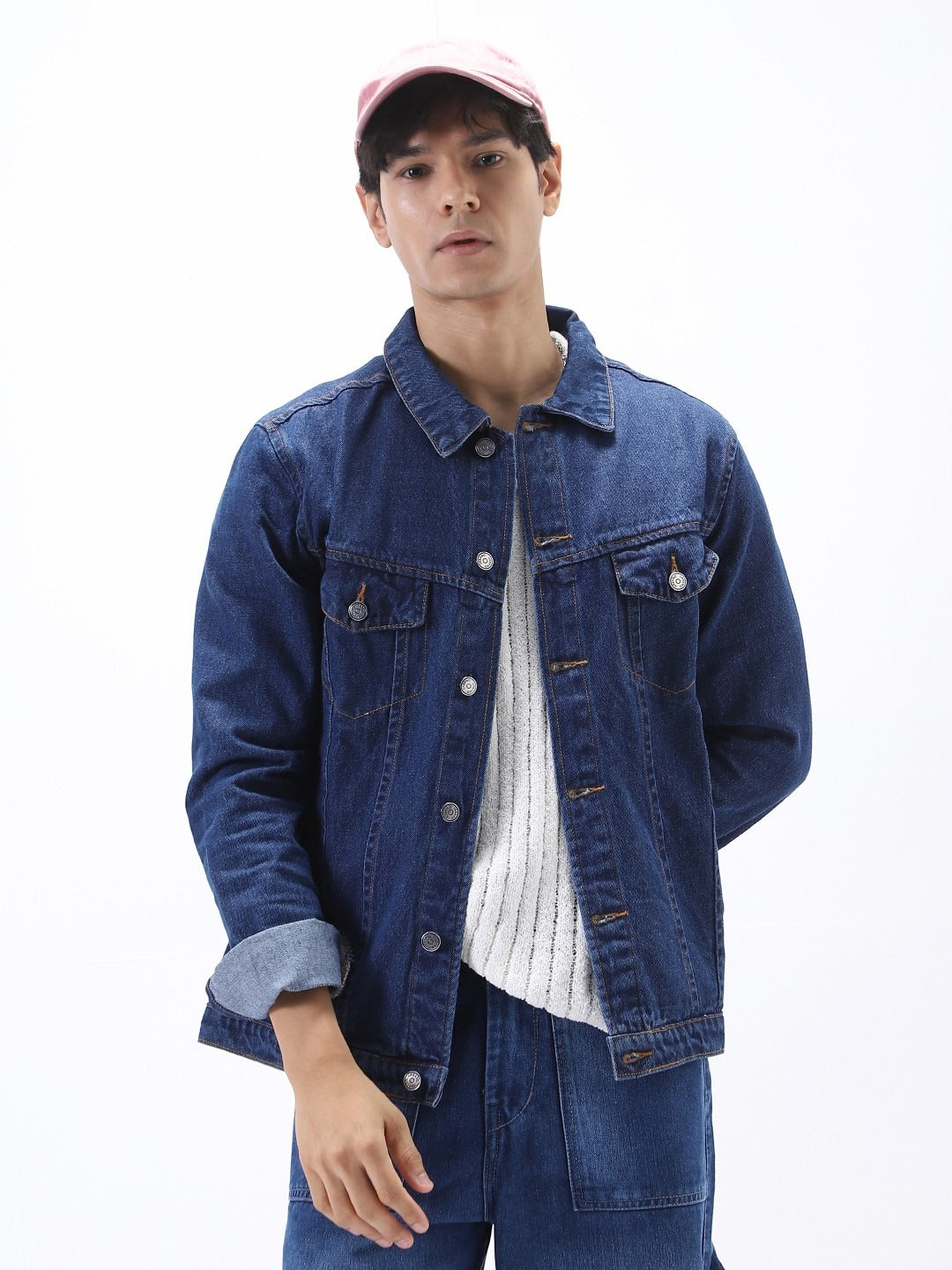 Men’s Regular Fit Sleeveless Washed Denim Jacket by PARINDA – Stylish Vest for Casual Wear in Pakistan