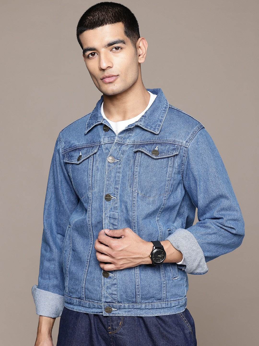 The Lifestyle Co. Pure Cotton Denim Jacket – Breathable, Durable Outerwear for Men in Pakistan | PARINDA
