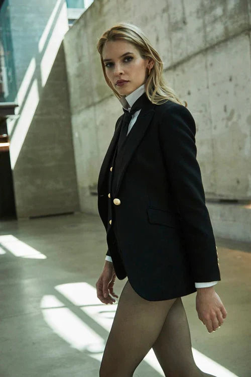 PRINDA Paris ONE-BUTTON Black Women Blazer