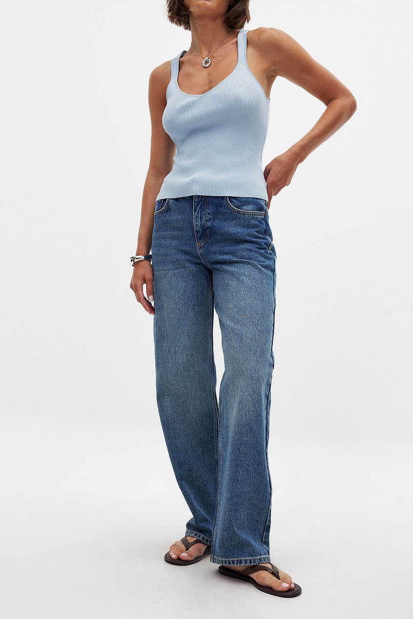 Women Mid Waist Straight Jeans – Classic Straight-Leg Denim for Daily Style in Pakistan | PRINDA