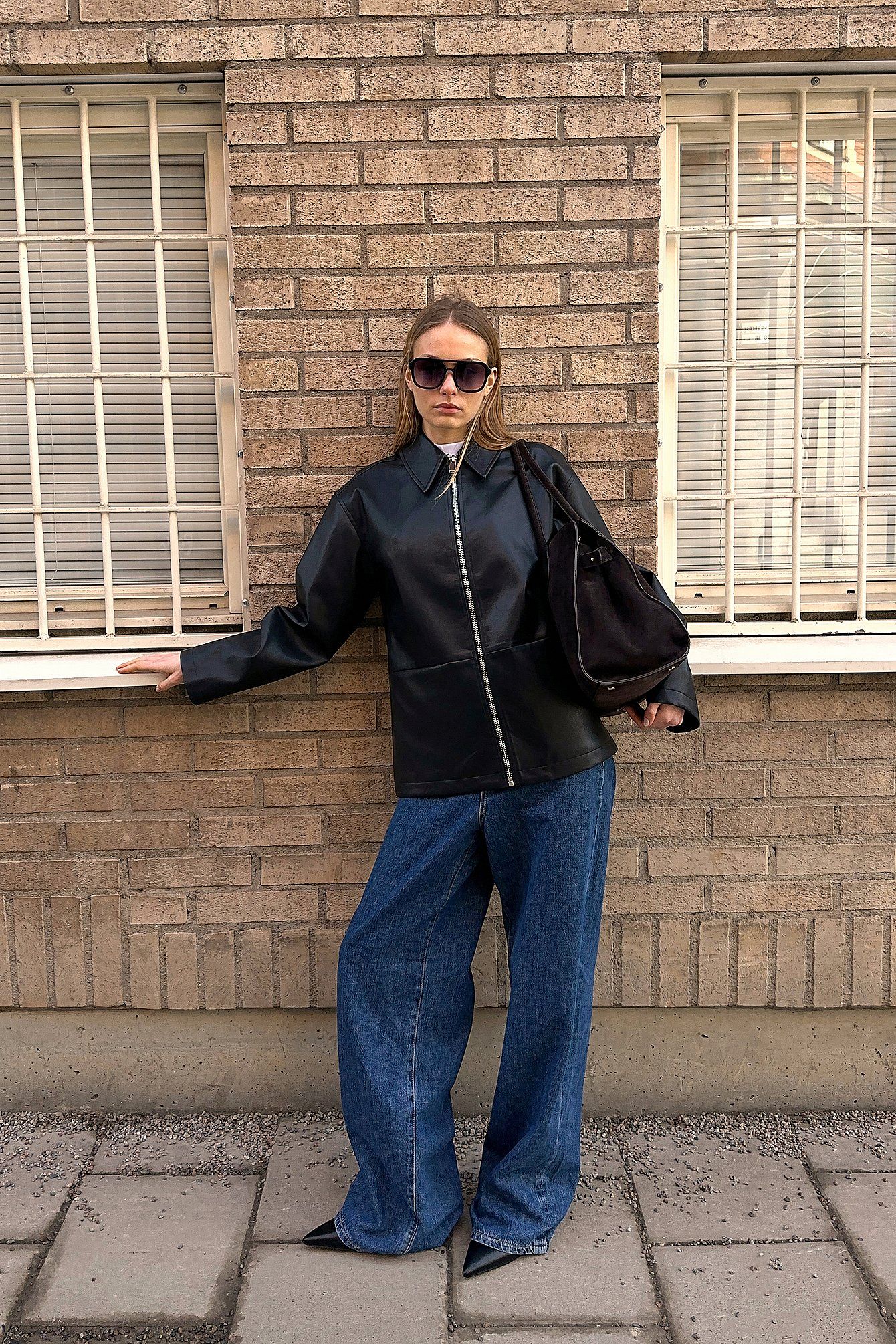 Women Loose Low Waist Long Jeans – Baggy Wide Leg Low-Rise Denim for Pakistan | PRINDA