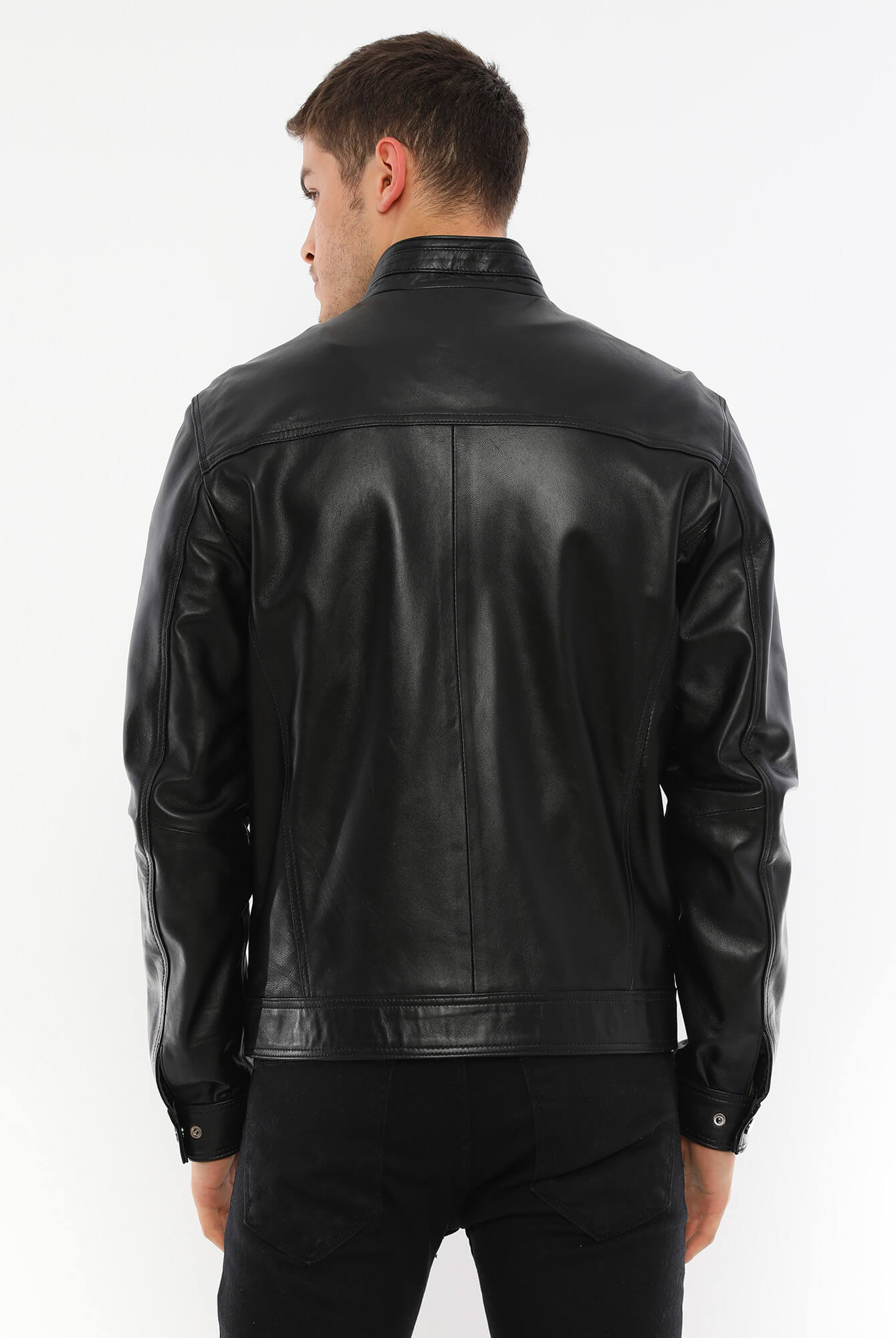 Pedro Black Leather Jacket For Men