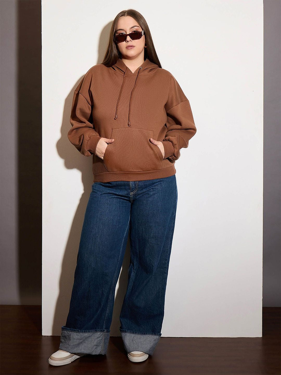 Women’s Hooded Hoodie — Cozy Brushed Fleece Pullover with Kangaroo Pocket | PRINDA Pakistan