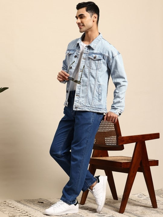 Men Pure Cotton Denim Jacket – Lightweight, Breathable Outerwear for Pakistani Seasons | PARINDA
