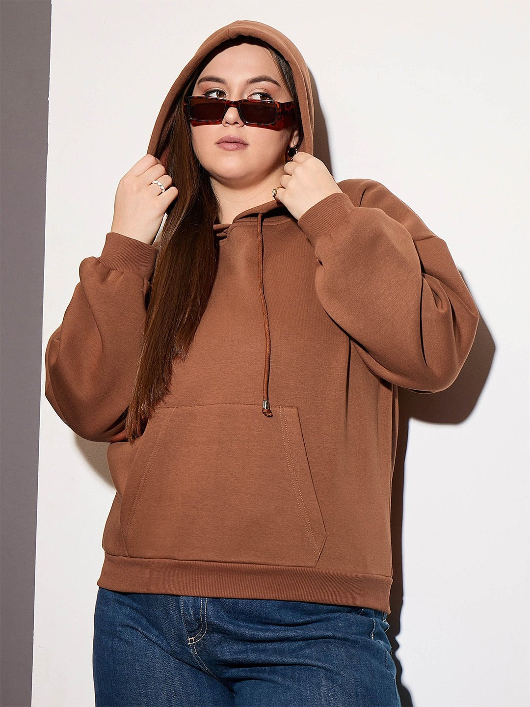 Women’s Hooded Hoodie — Cozy Brushed Fleece Pullover with Kangaroo Pocket | PRINDA Pakistan