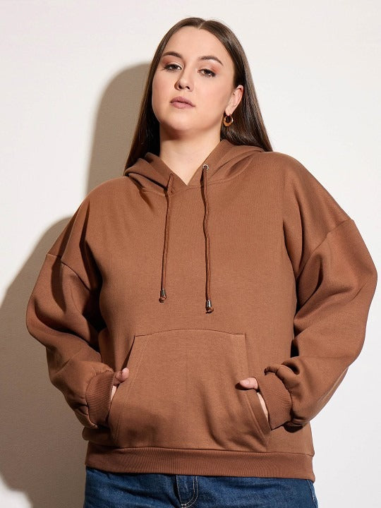 Women’s Hooded Hoodie — Cozy Brushed Fleece Pullover with Kangaroo Pocket | PRINDA Pakistan