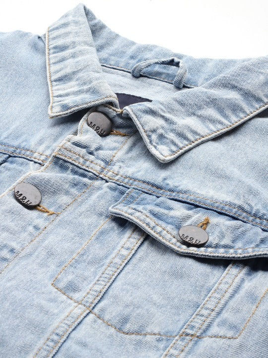 Men Pure Cotton Denim Jacket – Lightweight, Breathable Outerwear for Pakistani Seasons | PARINDA