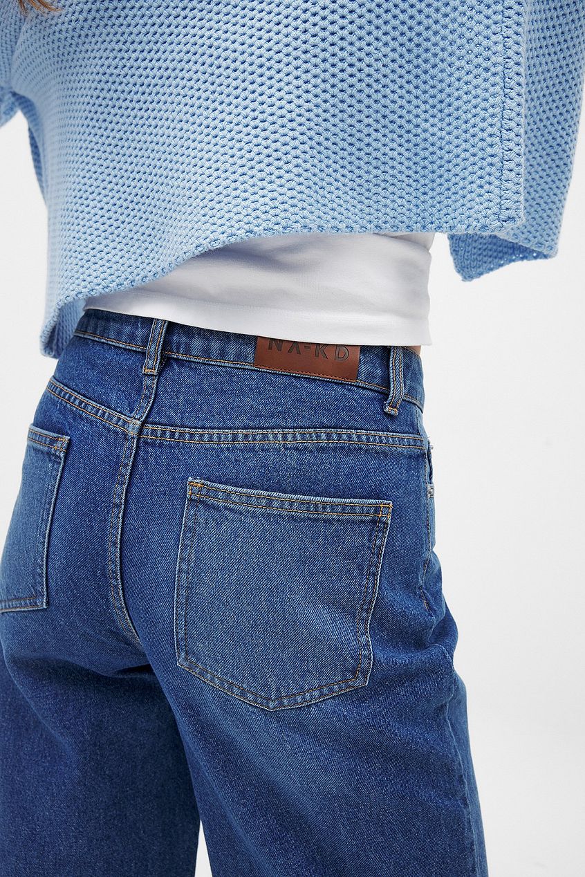 Women Flower Cut Out Mid Waist Jeans – Floral Cutout Denim, Mid-Rise Street Style | PRINDA