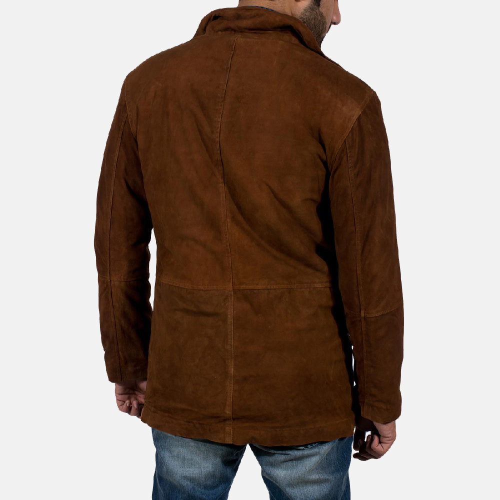 PRINDA Sheriff Brown Suede Leather Jacket