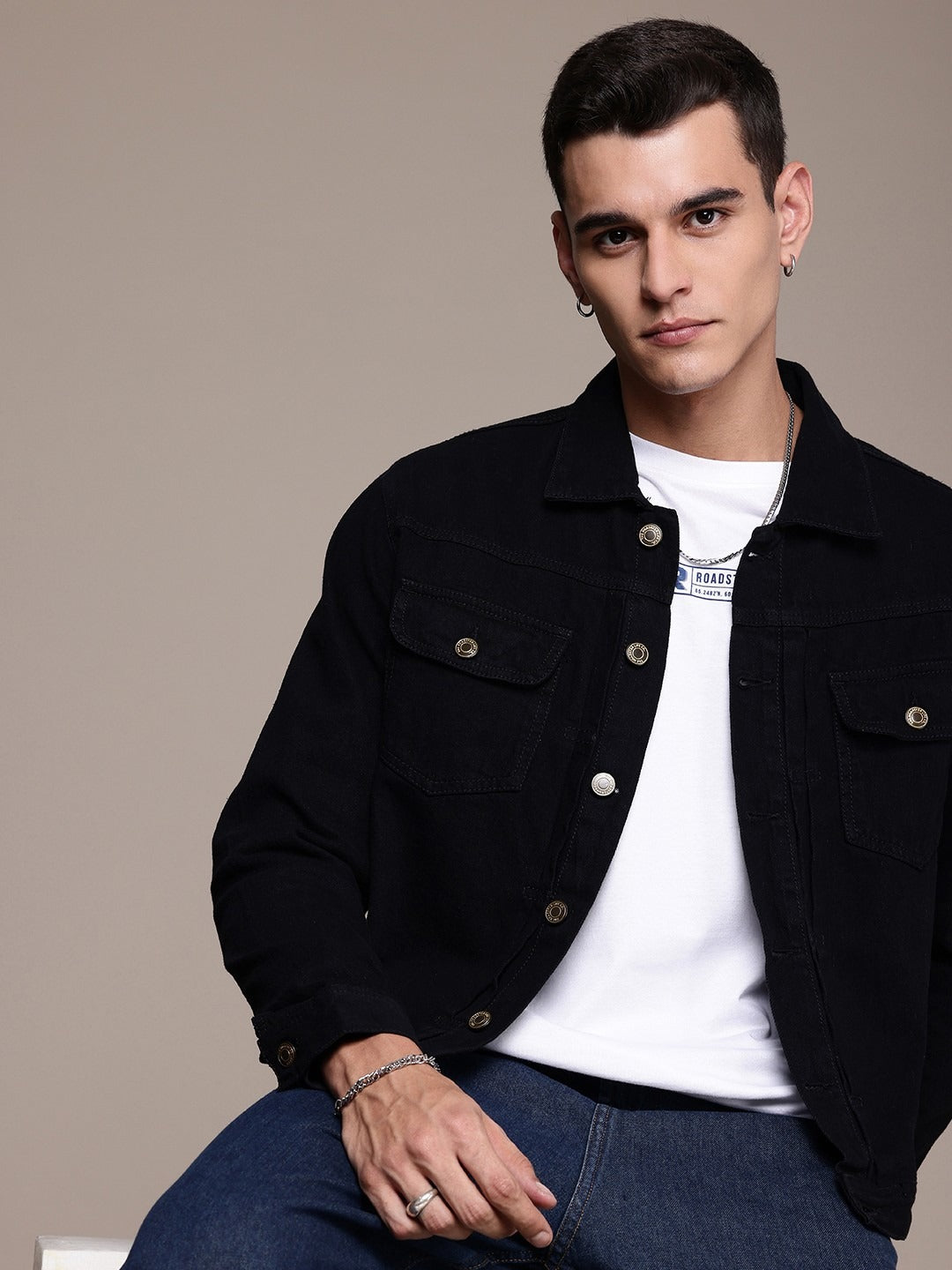 The Life Co. Pure Cotton Denim Jacket – Premium Lightweight Jacket for Men in Pakistan | PARINDA