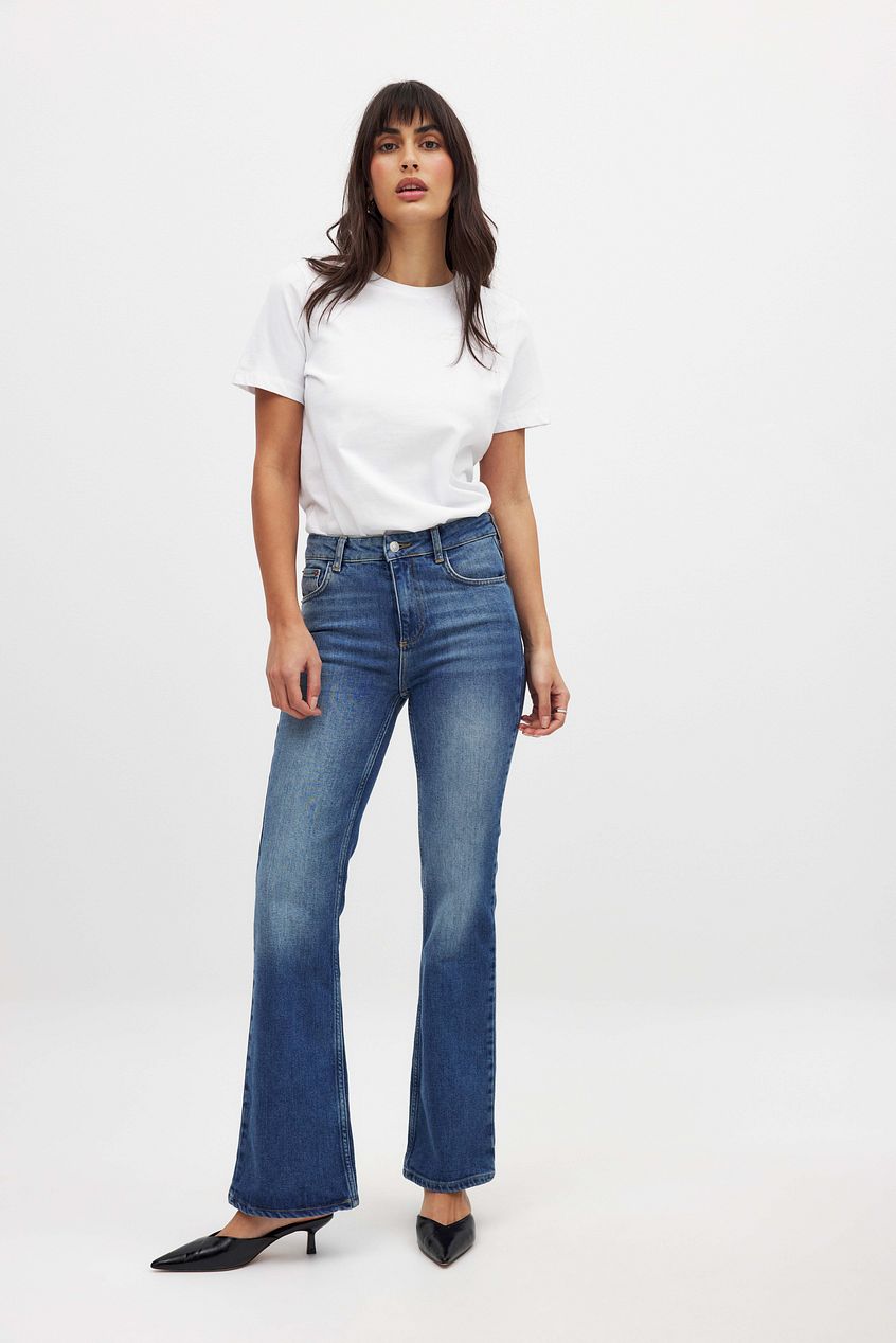 Women High Waist Flared Denim – High Rise Flare Jeans, Vintage Revival for Pakistani Women | PRINDA