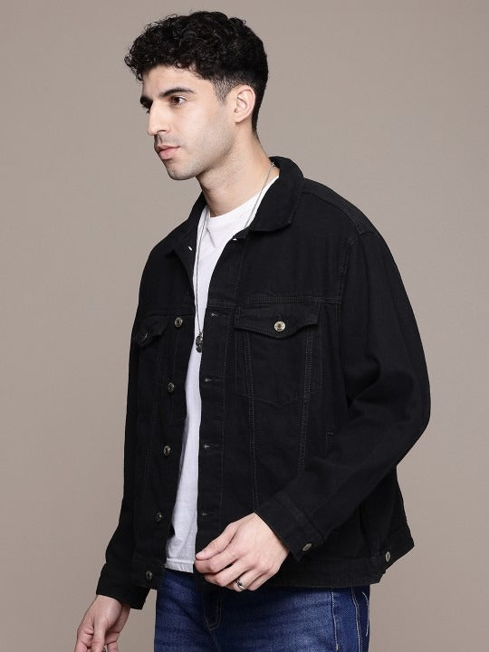 The Life Co. Oversized Trucker Pure Cotton Denim Jacket – Stylish Streetwear for Men in Pakistan | PARINDA