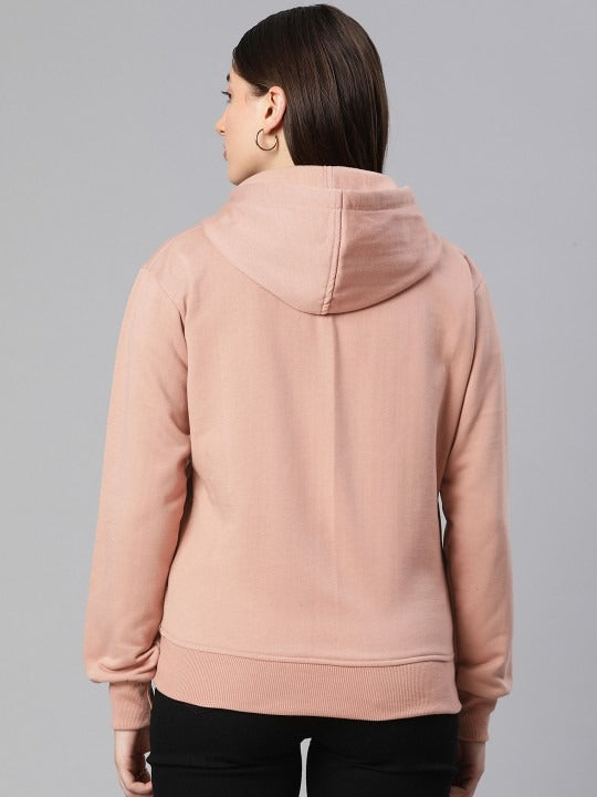 Women Black Solid Training Hooded Rapid-Dry Zipper — Lightweight Athletic Zip Hoodie | PRINDA Pakistan