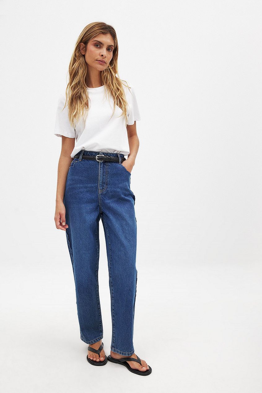 Women Cropped Scallop Detail Denim Jeans – Stylish Cropped Hem with Scalloped Edge | PRINDA