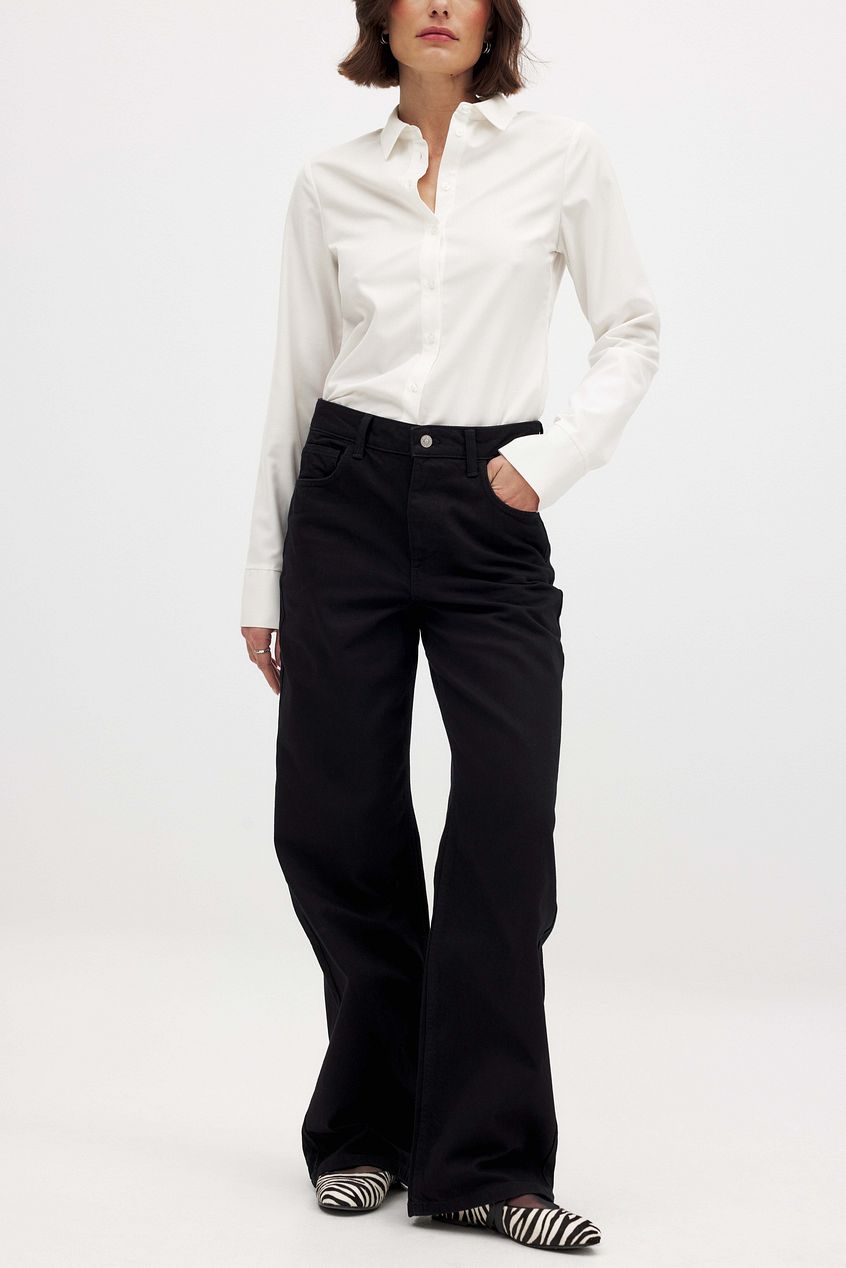 Women Mid Waist Straight Denim Jeans – Mid-Rise Straight Fit, Comfortable Everyday Denim | PRINDA