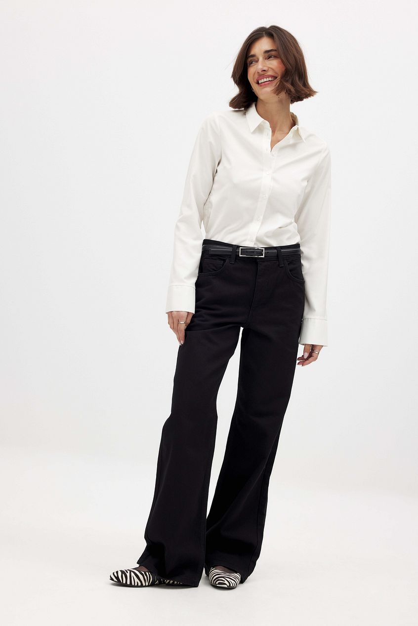 Women Mid Waist Straight Denim Jeans – Mid-Rise Straight Fit, Comfortable Everyday Denim | PRINDA