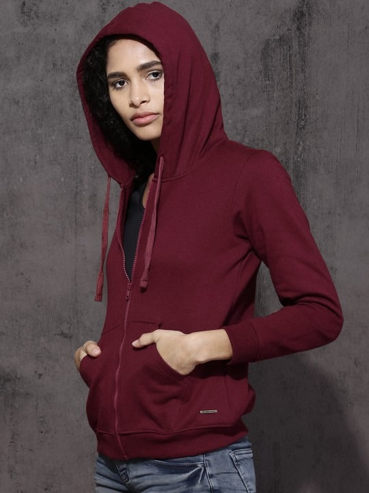 Women Hooded Zipper — Full-Zip Hooded Sweatshirt with Kangaroo Pockets | PRINDA Pakistan