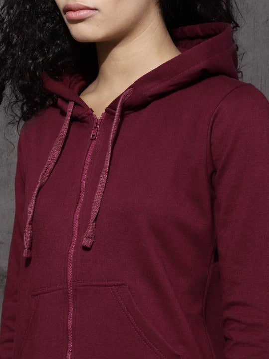 Women Hooded Zipper — Full-Zip Hooded Sweatshirt with Kangaroo Pockets | PRINDA Pakistan