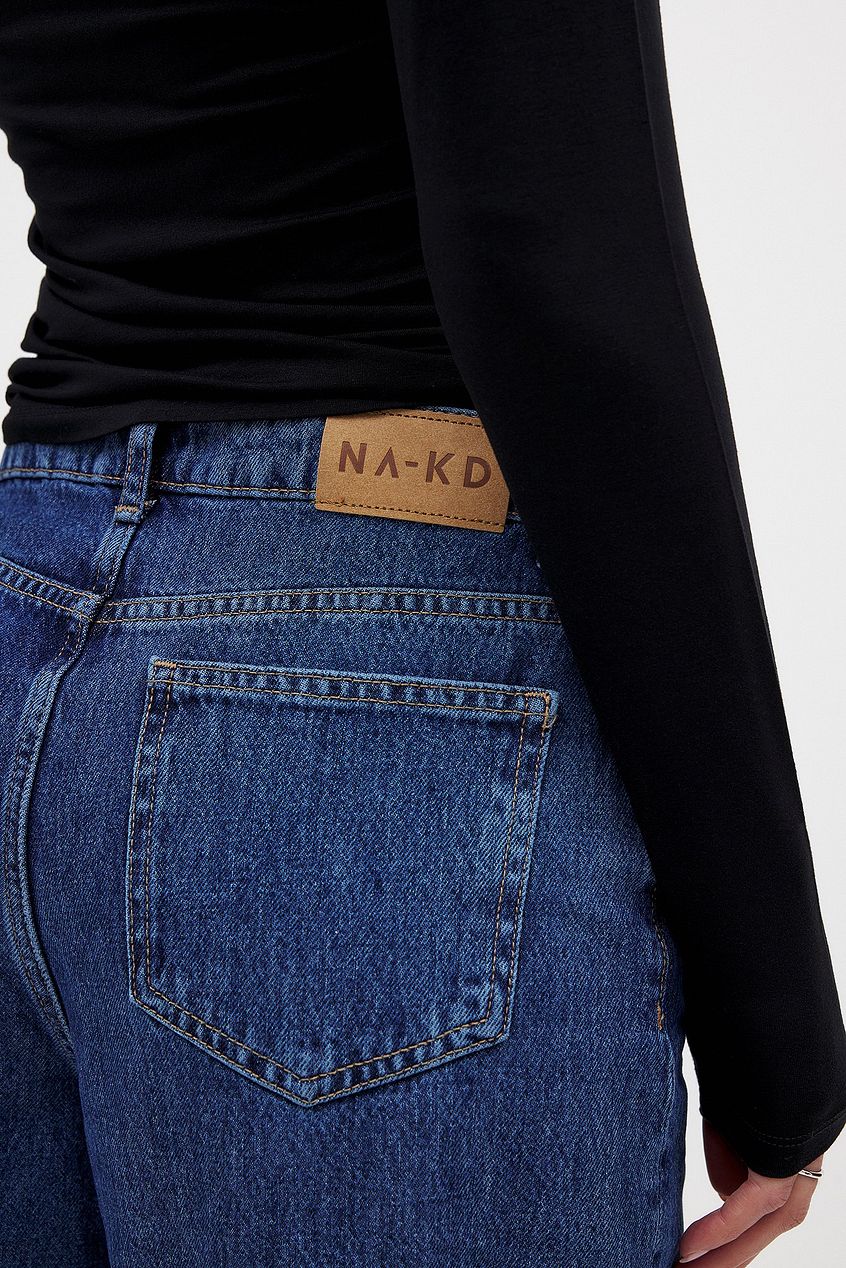 Women Fold Up Loose Denim – Relaxed Fit Cuffed Jeans for Pakistani Women | PRINDA