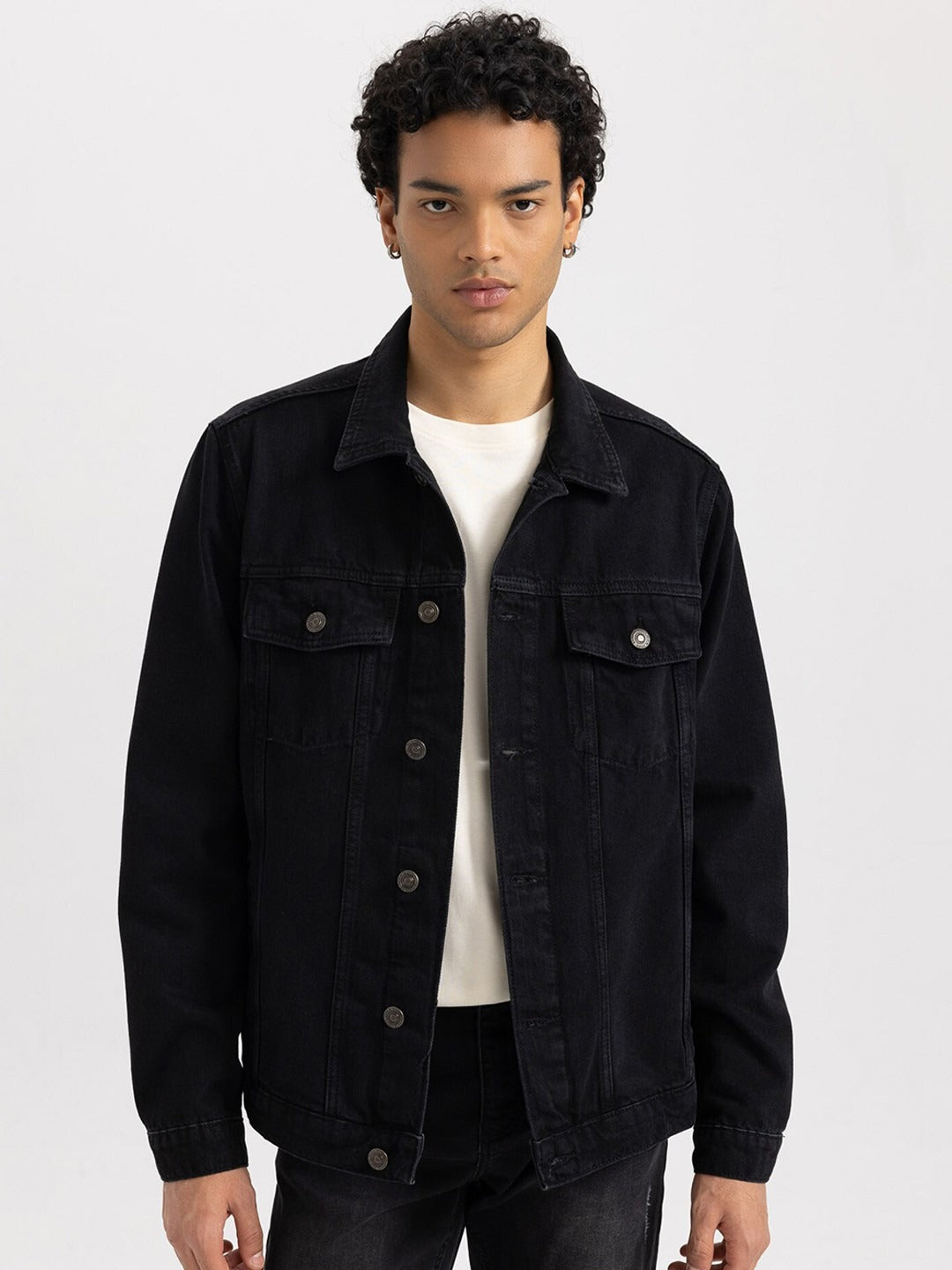 Spread Collar Pure Cotton Denim Jacket – All-Season Men’s Outerwear for Pakistan | PARINDA