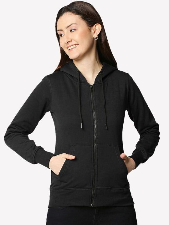 Women Hooded Zipper — Full-Zip Cotton Hoodie with Kangaroo Pockets | PRINDA Pakistan