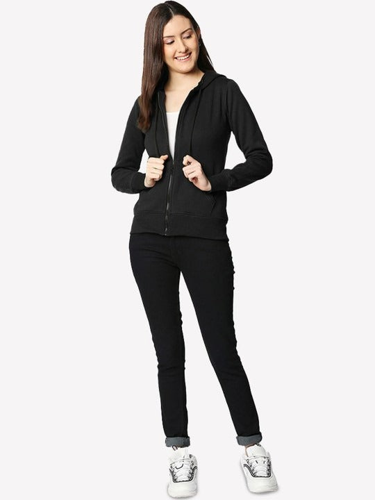 Women Hooded Zipper — Full-Zip Cotton Hoodie with Kangaroo Pockets | PRINDA Pakistan