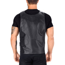 PRINDA Revolver Genuine Leather Motorcycle Vest for Men