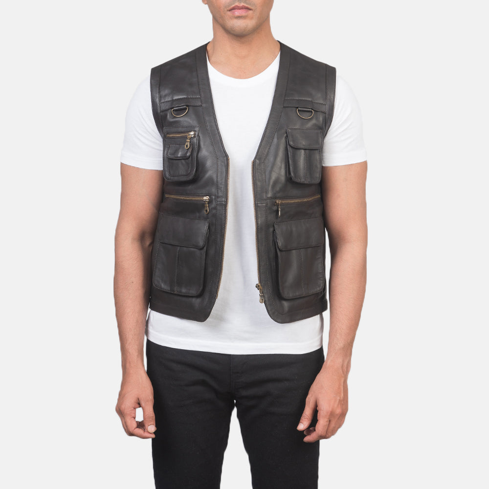 PRINDA Safari Brown Premium Leather Vest