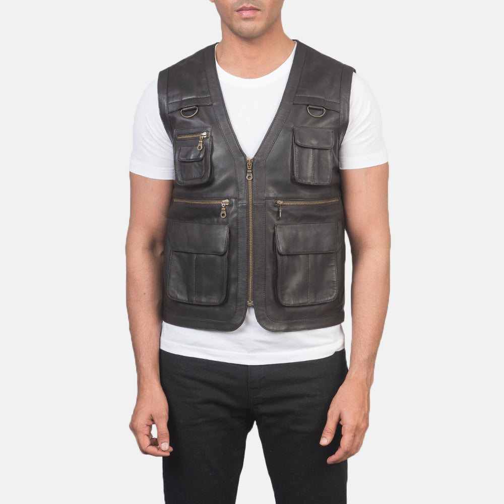 PRINDA Safari Brown Premium Leather Vest