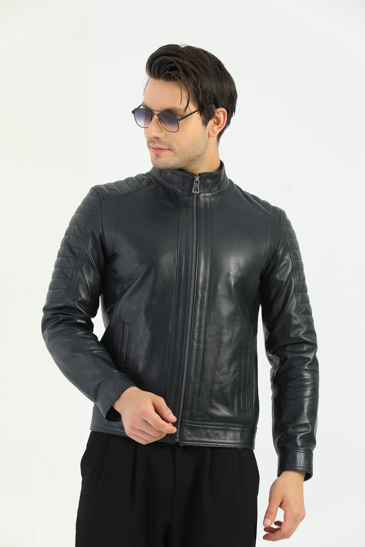 PRINDA Glasgow Black Men's Leather Jacket