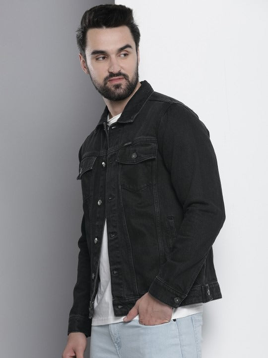 Pure Cotton Denim Jacket – Breathable, Lightweight Style for Men in Pakistan | PARINDA