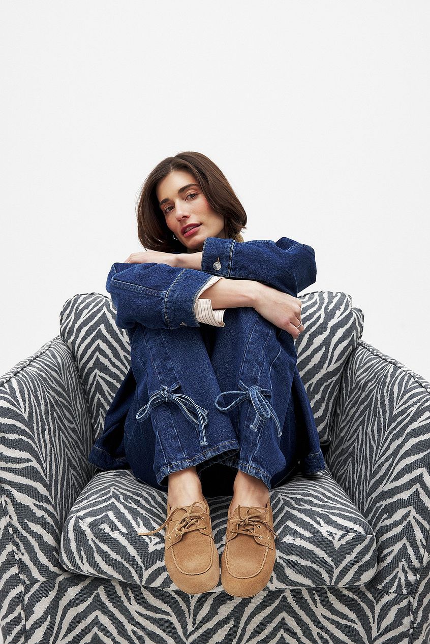 Women Tie Detail Denim Jeans – Tie-Front Waist Denim, Adjustable Fit & Fusion Style | PRINDA