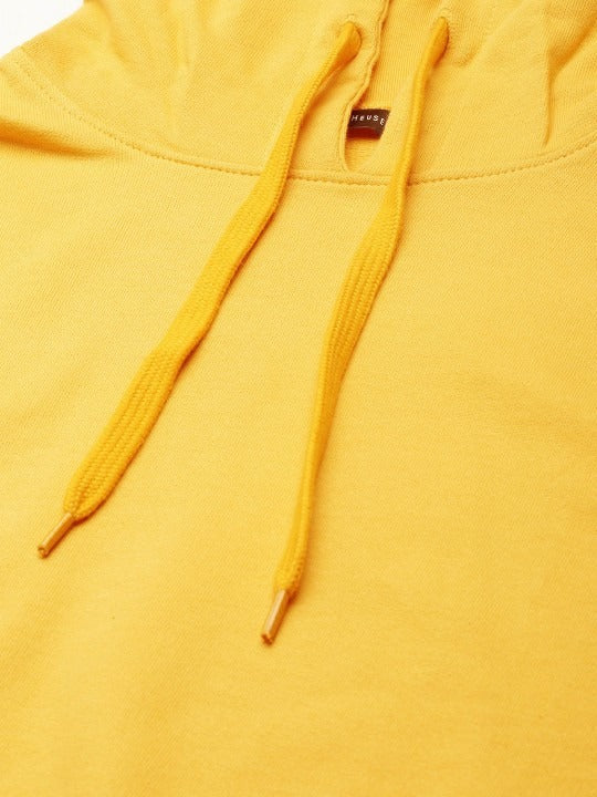 Pure Cotton Hooded Yellow Hoodie for Women — Soft Breathable Pullover with Kangaroo Pocket | PRINDA Pakistan