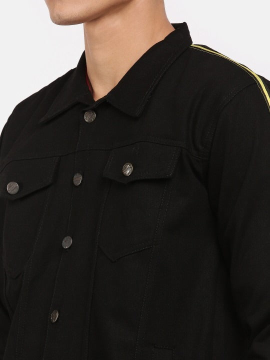 Men Spread Collar Cotton Denim Jacket – Breathable Urban Outerwear for Pakistani Climate | PARINDA