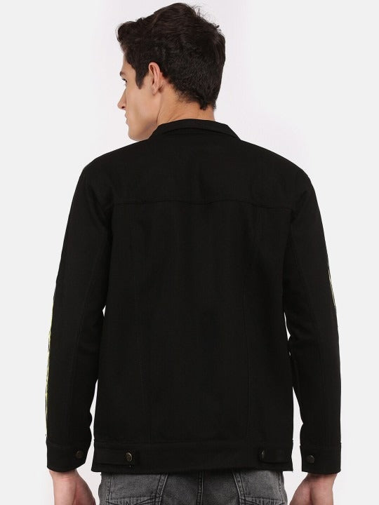 Men Spread Collar Cotton Denim Jacket – Breathable Urban Outerwear for Pakistani Climate | PARINDA