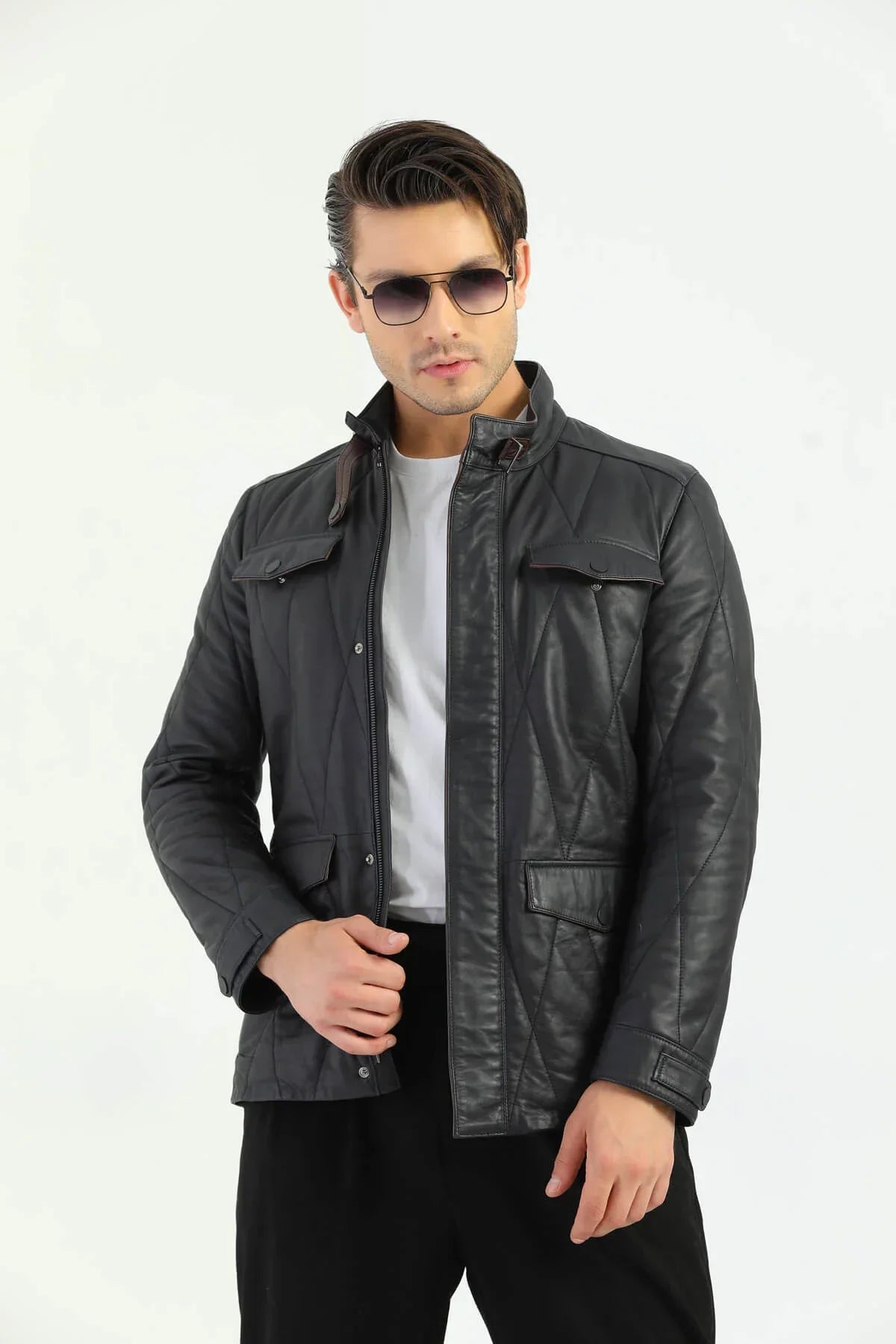 PRINDA Peterhead Genuine Leather Jacket Men