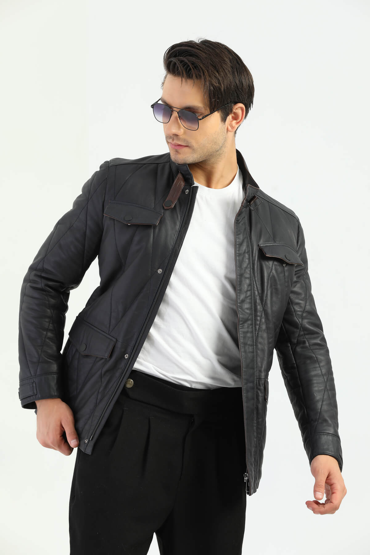 PRINDA Peterhead Genuine Leather Jacket Men